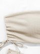 Women's 2 Piece Bandeau Swimsuits Tie Side Ribbed Bikini Set Tankini