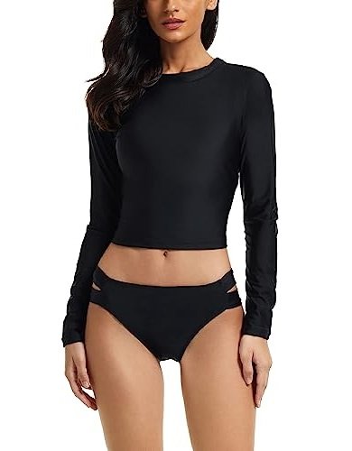 Women's 2-piece sunscreen long sleeved swimsuit UPF 50 bikini set