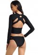 Women's 2-piece sunscreen long sleeved swimsuit UPF 50 bikini set