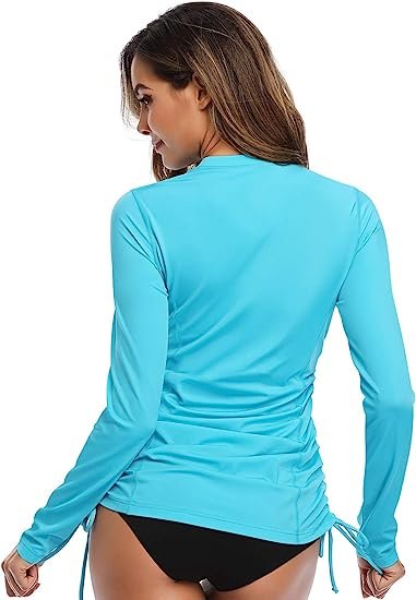 Women's Long Sleeve UV Protection Sunscreen Clothes Side Adjustable Tops